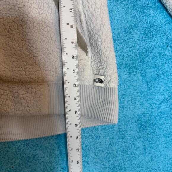 The North Face Women’s Full Zip Fleece Jacket Coat Size L Off White Polyester - Picture 6 of 15
